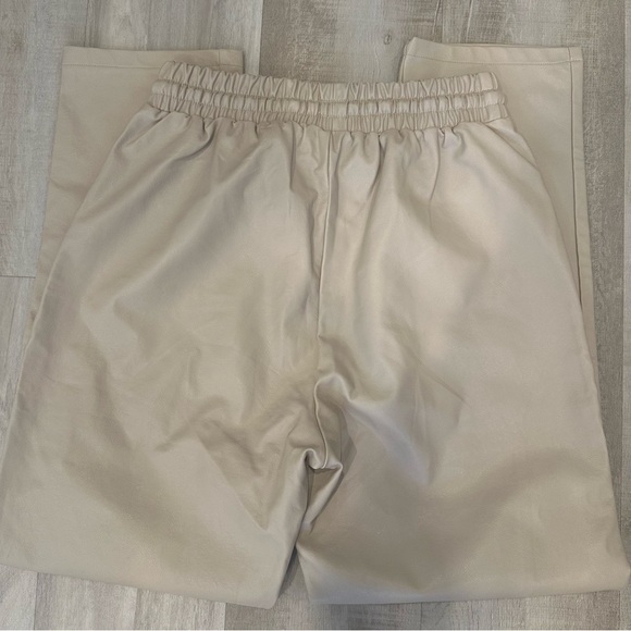 Lane 201 Women’s Cream Leather Joggers - Picture 6 of 14